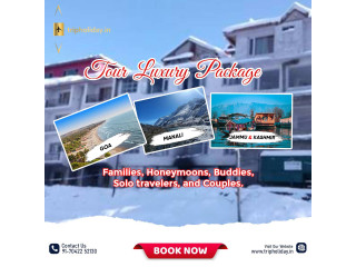 Get the best trip with the Goa, Manali, and Kashmir Tour Luxury Package