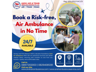 An emergency patient transporter with all facilities: Ansh Air Ambulance Service in Kolkata