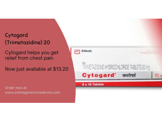 Get relief from chest pain with Cytogard (Trimetazidine) 20 | order now | Onlinegenericmedicine