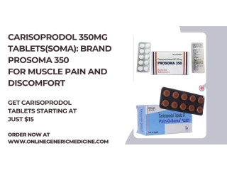 Get relief from muscle pain with Carisoprodol | Buy now at onlinegenericmedicine.