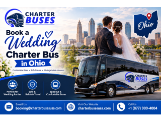 Reserve a Wedding Charter Bus Rental in Ohio, USA