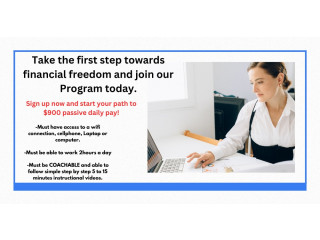 $900 a day could be yours. Think its too good to be true? Well show you how its done.
